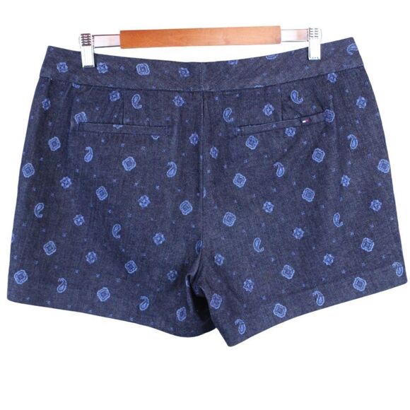 TOMMY HILFIGER Denim Shorts in Dark Blue Women's Size 10 - Picture 4 of 9